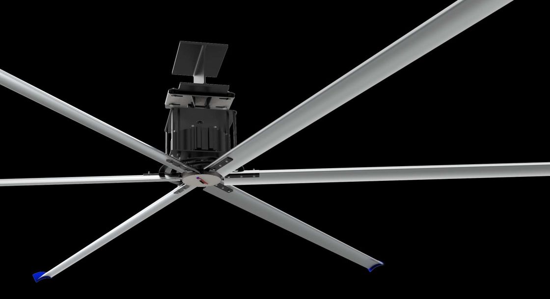 Objętość powietrza 14500 m3 / min 1,5 KW Wentylatory przemysłowe typu HVLS z napędem bezpośrednim